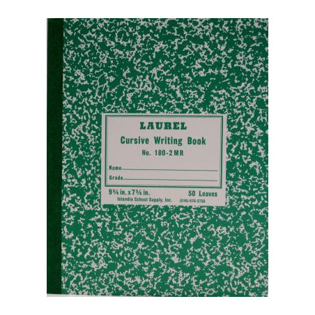 laurel cursive writing book